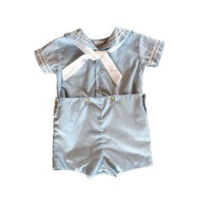 Vtg 9M C. I. Castro & Co Baby Blue Bobby Sailor Suit